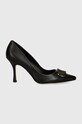 Kožené lodičky Twinset 242TCP130.00006 černá AW24