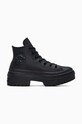 Шкіряні кеди Converse Chuck Taylor All Star Lugged Heel платформа чорний A10369C
