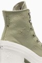 Шкіряні кеди Converse Chuck 70 De Luxe Heel Platform зелений A10378C
