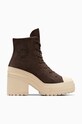 Замшеві кеди Converse Chuck 70 De Luxe Heel Platform платформа чорний A11542C