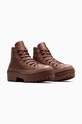 Кожени кецове Converse Chuck Taylor All Star Lugged Heel A11547C кафяв AW24