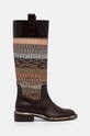 Vysoké čižmy Missoni Clo MW67.044 hnedá AW24