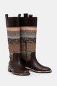 Obuv Vysoké čižmy Missoni Clo MW67.044 hnedá