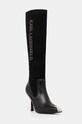 Vysoké čižmy Karl Lagerfeld PANDARA II ihličkový čierna KL31374A.400