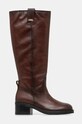 Karl Lagerfeld kozaki skórzane BROOKLYN KL41790.044 brązowy AW24