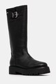 Kožené čižmy Karl Lagerfeld BURLY BIKER usňová koža čierna KL43490W.100