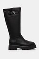 Kožené čižmy Karl Lagerfeld BURLY BIKER KL43490W.100 čierna AW24