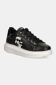 Karl Lagerfeld sneakers in pelle KAPRI platform nero KL62524T.000