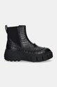 Sorel cizme de piele CARIBOU X BOOT CHELSEA W 2048441012 negru AW24