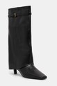 Alohas ghete de piele Evita 5-8 cm negru S100600.01