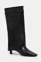 Alohas ghete de piele Evita negru S100600.01