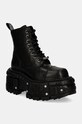 Кожаные полусапоги New Rock CRUST NEGRO IMPERFECT TANK NEGRO TORNILLOS без утепления чёрный M.TANK083.C1