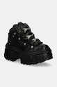 New Rock leather sneakers CRUST NEGRO + TANK CASCO NEGRO Planet friendly black M.WALL106.S12