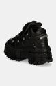 Shoes New Rock leather sneakers CRUST NEGRO + TANK CASCO NEGRO M.WALL106.S12 black