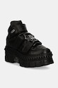 Δερμάτινα αθλητικά παπούτσια New Rock CRUST NEGRO NEGRO + TOWER CASCO NEGRO πλατφόρμα μαύρο M.WALL285.S3