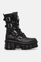 New Rock stivaletti alla caviglia in pelle M.WALL373.S6 nero AW24