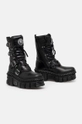 New Rock stivaletti alla caviglia in pelle nero M.WALL373.S6