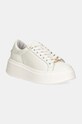Twinset sneakers din piele platformă alb 242TGT184.00001