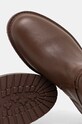 Twinset kozaki skórzane 242TGT172.00263 brązowy