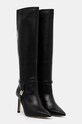 Обувки Кожени ботуши BOSS Janet 50529806.001 черен