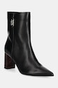 BOSS botki skórzane Janet słupek czarny 50529810.001