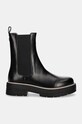 BOSS bőr bokacsizma Rebby 50536671.001 fekete AW24