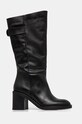 Шкіряні чоботи BOSS Camy 50536703.001 чорний AW24