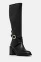 Kožené čižmy BOSS Camy usňová koža čierna 50536718.001