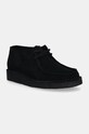 Semišové poltopánky Clarks Originals Desert Nomad platforma čierna 26178086