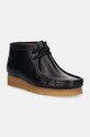Kožne cipele Clarks Originals Wallabee Boot platforma crna 26177715