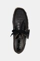Kožené poltopánky Clarks Originals Wallabee Boot čierna 26179161
