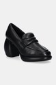 Clarks Originals czółenka skórzane CUR Loafer 1 słupek czarny 26178343