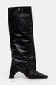 Coperni bőr csizma Bridge Boot COPSH03857 fekete AW24