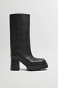 Кожени ботуши Miista Steffi платформа черен E8.3814