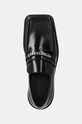 Kožené mokasíny Martine Rose Square Toe Loafer čierna 1026LP11001W