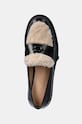 Coach bőr mokaszin Leah Shearling fekete CX033.BK