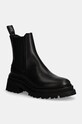 Kožené topánky chelsea ZADIG&VOLTAIRE Ride Chelsea platforma čierna SWCT00804