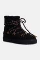 Inuikii cizme de zapada din piele intoarsa Inuikii X Coccinelle Jacquard Lace izolat negru 75202.150.Black