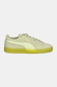 Puma sneakers din piele intoarsă Suede Classic Translucent 398818 verde AW24