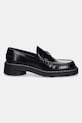 Marine Serre leather loafers Shiny Leather Ms Loaf WFW046A.RLEA0018 black AW24
