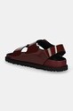 Scarpe Birkenstock 1774 sandali in pelle Milano Shiny Patent Leather 1028679 granata