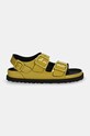 Kožené sandály Birkenstock 1774 Milano Shiny Patent Leather 1028712 zelená AW24