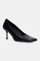 Vanda Novak stilettos de piele Mira Mira.Shark.Black negru AW24