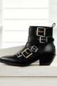 Kožené členkové topánky AllSaints Jane Buckle Boot W019FB