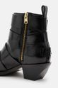 AllSaints botki skórzane Jane Buckle Boot czarny W019FB
