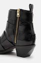 Δερμάτινες μπότες AllSaints Jane Buckle Boot μαύρο W019FB