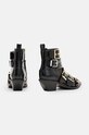 Кожаные полусапожки AllSaints Jane Buckle Boot W019FB чёрный