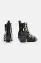 Δερμάτινες μπότες AllSaints Jane Buckle Boot W019FB μαύρο