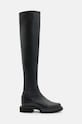 AllSaints kozaki skórzane Leona Boot płaski czarny W097FB