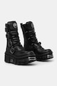Obuv Kožené členkové topánky New Rock ITALI NEGRO NOMADA + TOWER CASCO + ACERO PICOS M.WALL373.S10 čierna